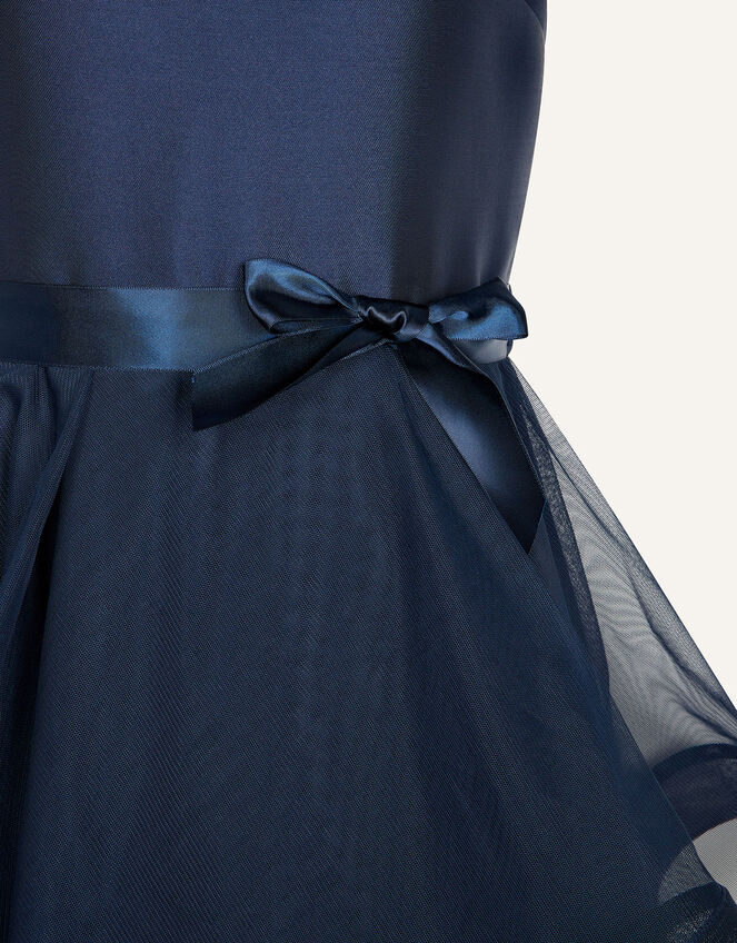 Sienna Ruffle Prom Dress, Blue (NAVY), large