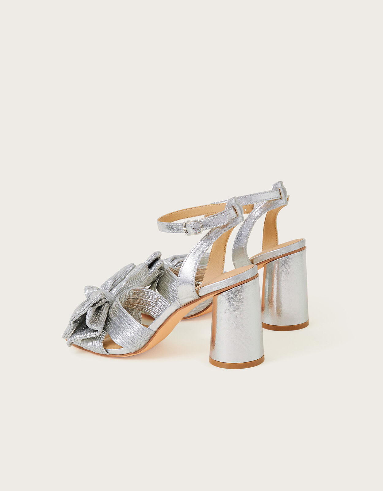 SLINGBACK HEELS WITH STRAP - Silver | ZARA United States