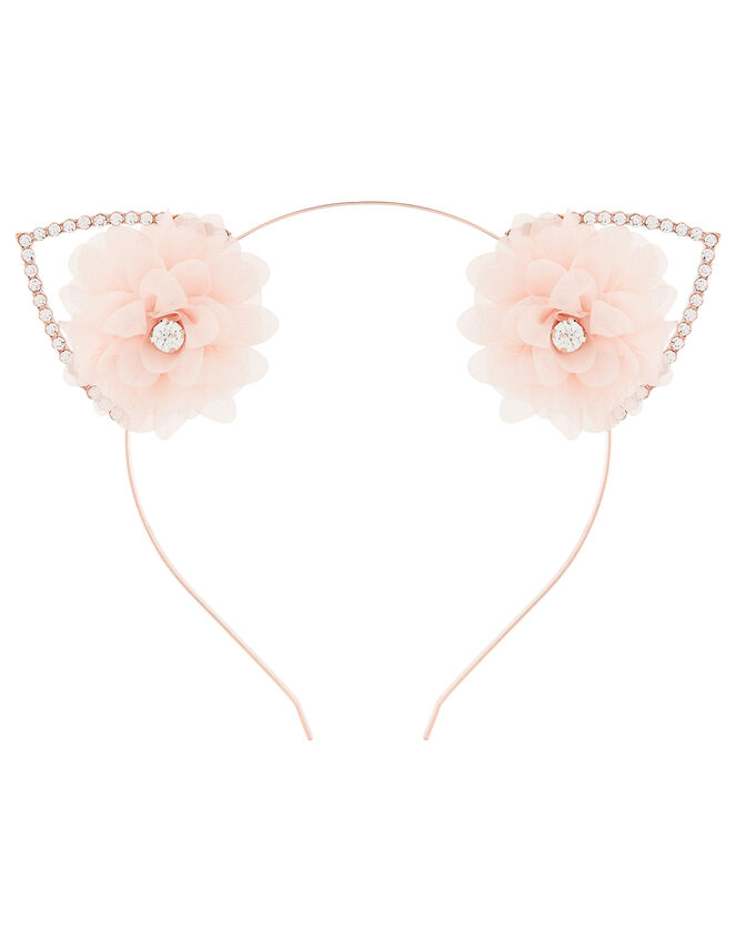 Gemima Sparkle Cat Ear Headband, , large