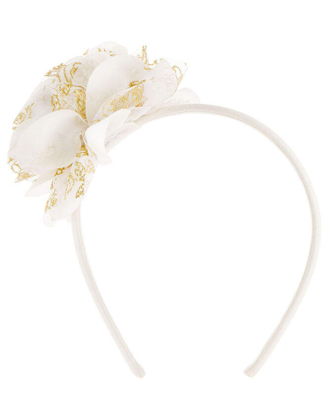 Glitter Flower Headband, , large