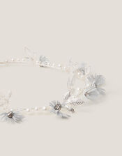 Pearl Embellished Flower Crown, , large
