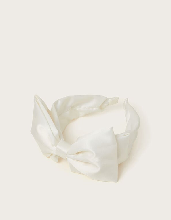 Bridesmaid Bow Headband, Ivory (IVORY), large