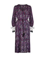 East Leopard Print Maxi Dress, Purple (PURPLE), large