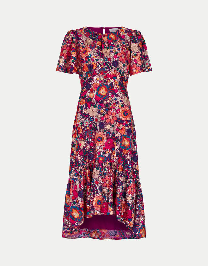 East Floral Print Midi Dress, Multi (MULTI), large