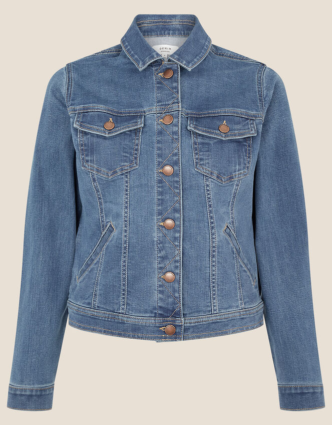 Denim Jacket with Organic Cotton , Blue (DENIM BLUE), large