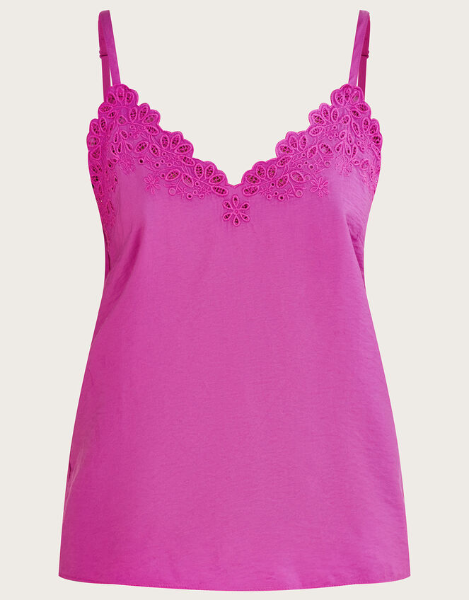 Beatrice Cutwork Cami Top, Pink (PINK), large