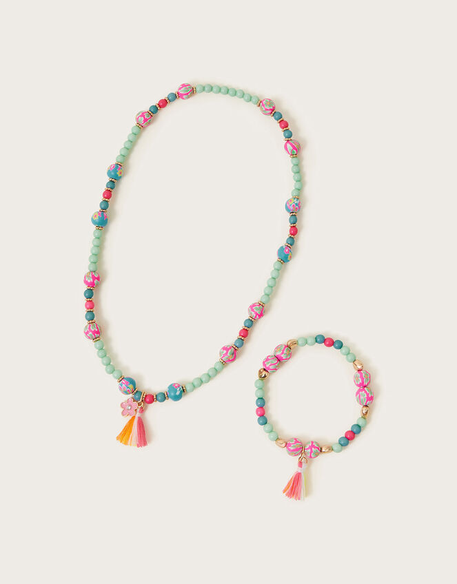 2-Pack Tassel Beaded Jewellery Set, , large