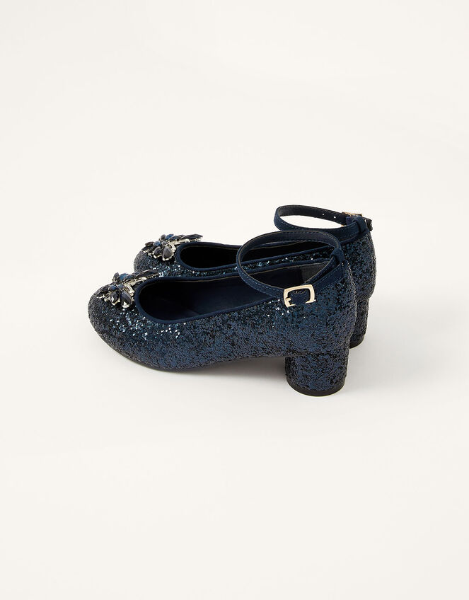 Jewel Butterfly Heels, Blue (NAVY), large
