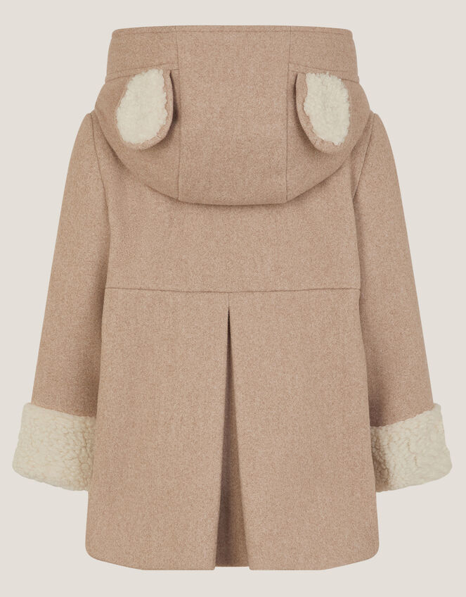 Baby Bunny Hooded Coat, Camel (OATMEAL), large