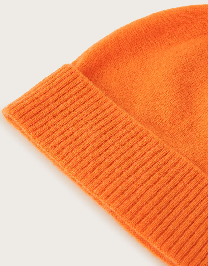 Coni Cashmere Beanie Hat, Orange (ORANGE), large