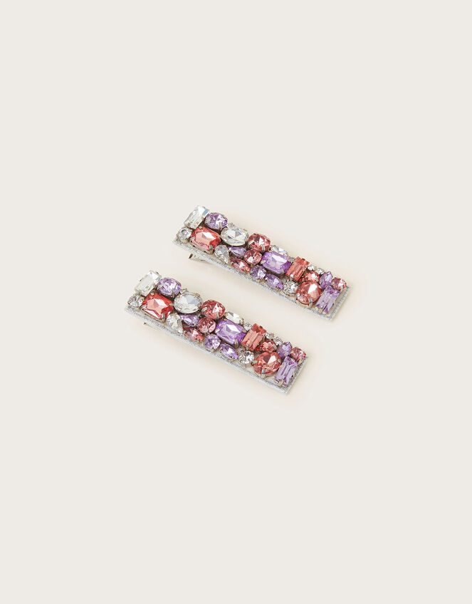 Gem Hair Clips Set of Two, , large