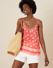 Andora Printed Cami in LENZING™ ECOVERO™, Red (RED), large