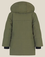 Water-Resistant Padded Coat, Green (KHAKI), large