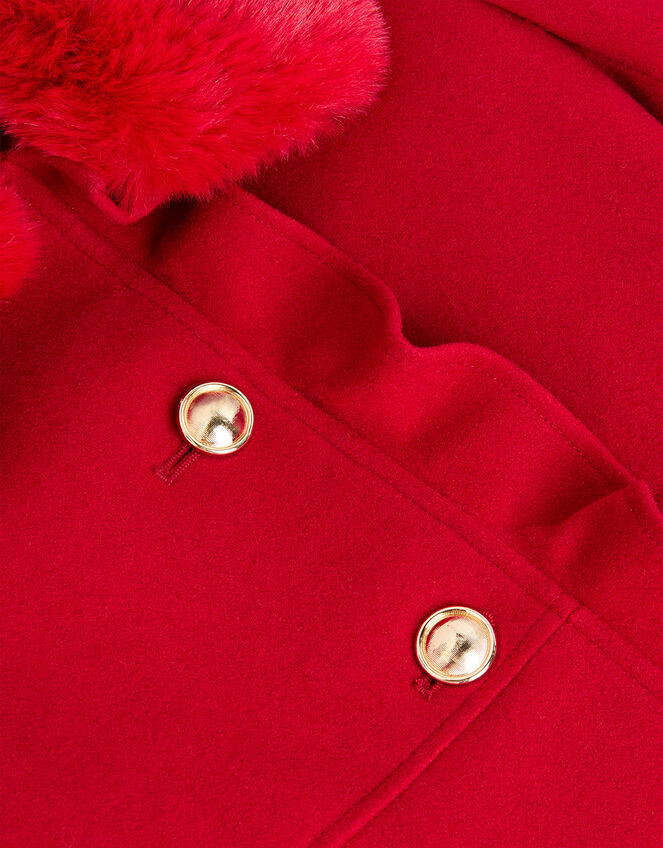 Ruffle Smart Coat, Red (RED), large