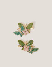 2-Pack Layered Butterfly Hair Clips, , large
