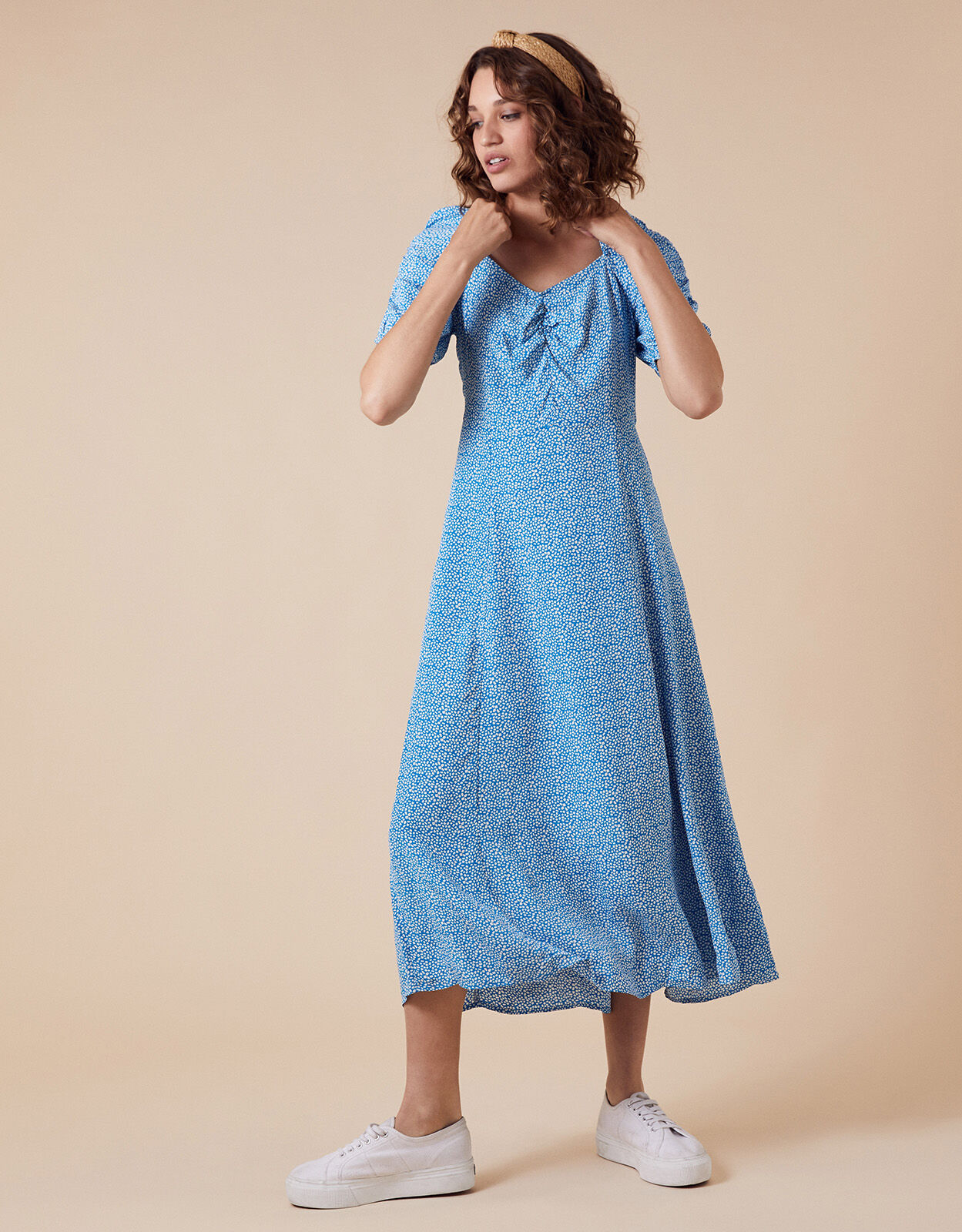 monsoon blue midi dress