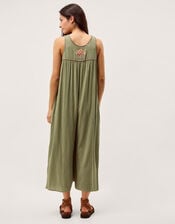 Lidia Embroidered Jumpsuit, Green (GREEN), large