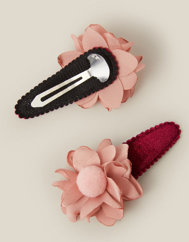 2-Pack Floral Velvet Hair Clips, , large