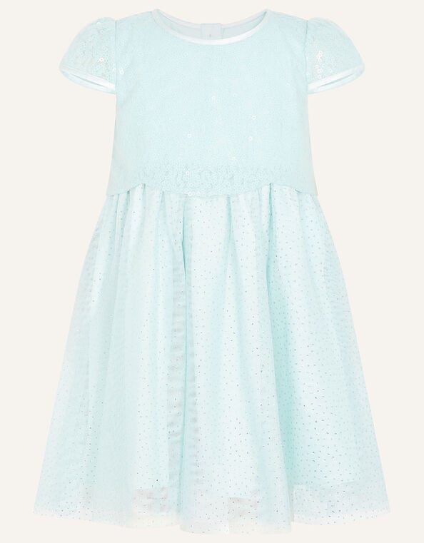 Baby Betsy Scallop Sequin Dress, Green (MINT), large