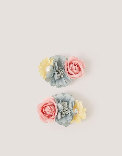 2-Pack Botanical Flower Hair Clips, , large