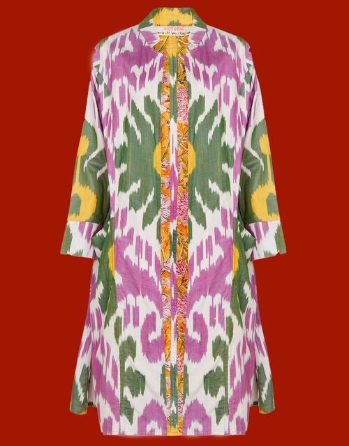 La Galeria Elefante Ikat Rebecca Coat, Pink (PINK), large