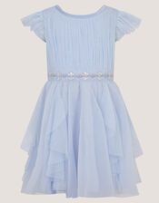 Baby Pennie Mesh Party Dress, Blue (PALE BLUE), large