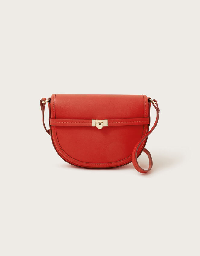 Clasp Cross-Body Bag, Red (RED), large