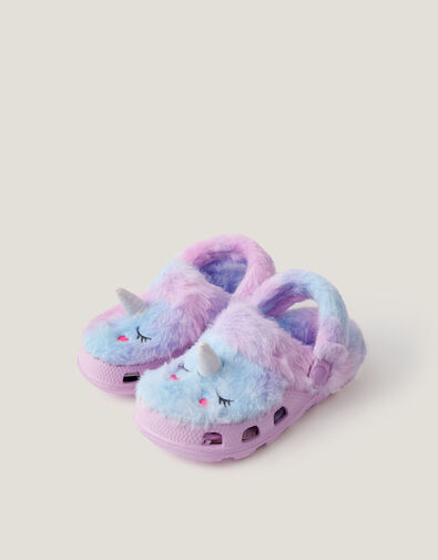 Unicorn Faux Fur Lined Clogs, Multi (MULTI), large