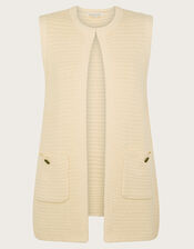 Noah Knit Gilet, Ivory (IVORY), large