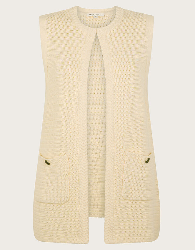 Noah Knit Gilet, Ivory (IVORY), large