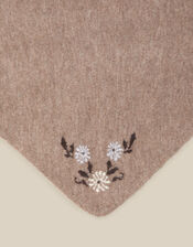 Flic Floral Embroidered Triangle Scarf, , large