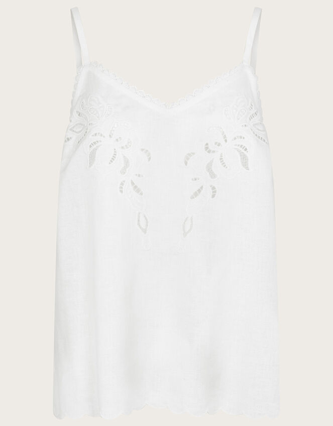 Cutwork Embroidery Cami Top, Ivory (IVORY), large