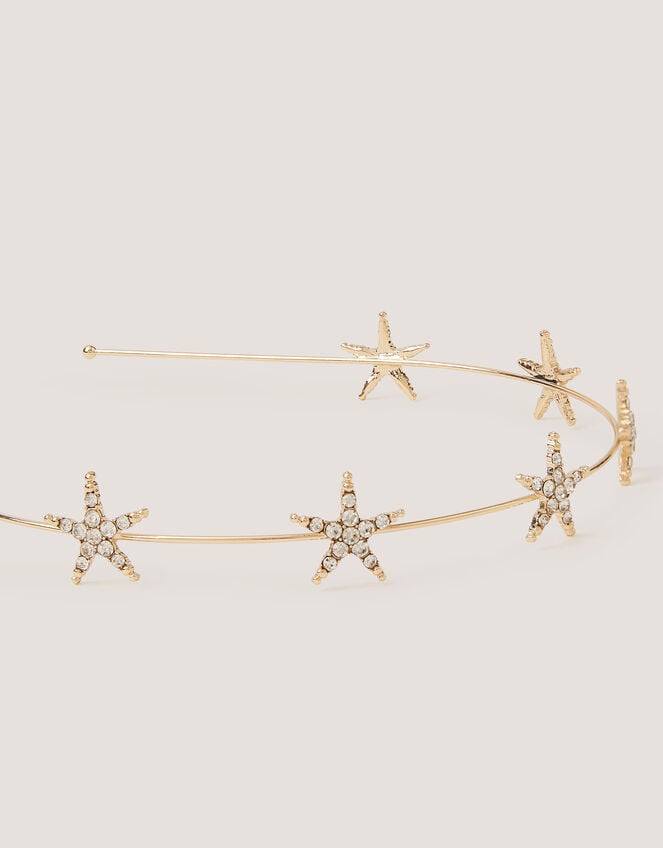 Embellished Star Metal Headband, , large