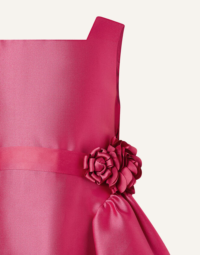 Cynthia Corsage Belt Dress, Red (RED), large