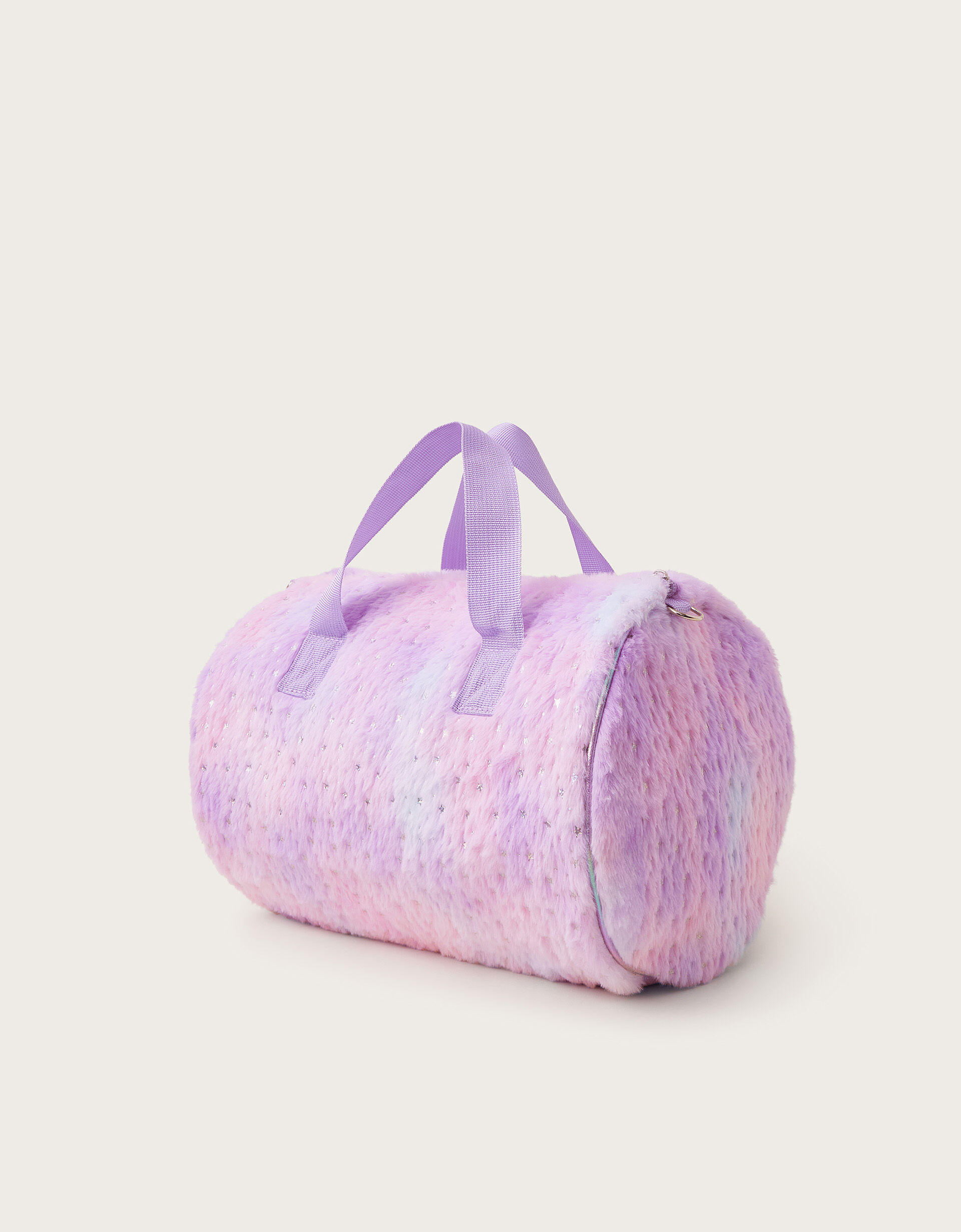 Pink fuzzy duffle bag new arrivals