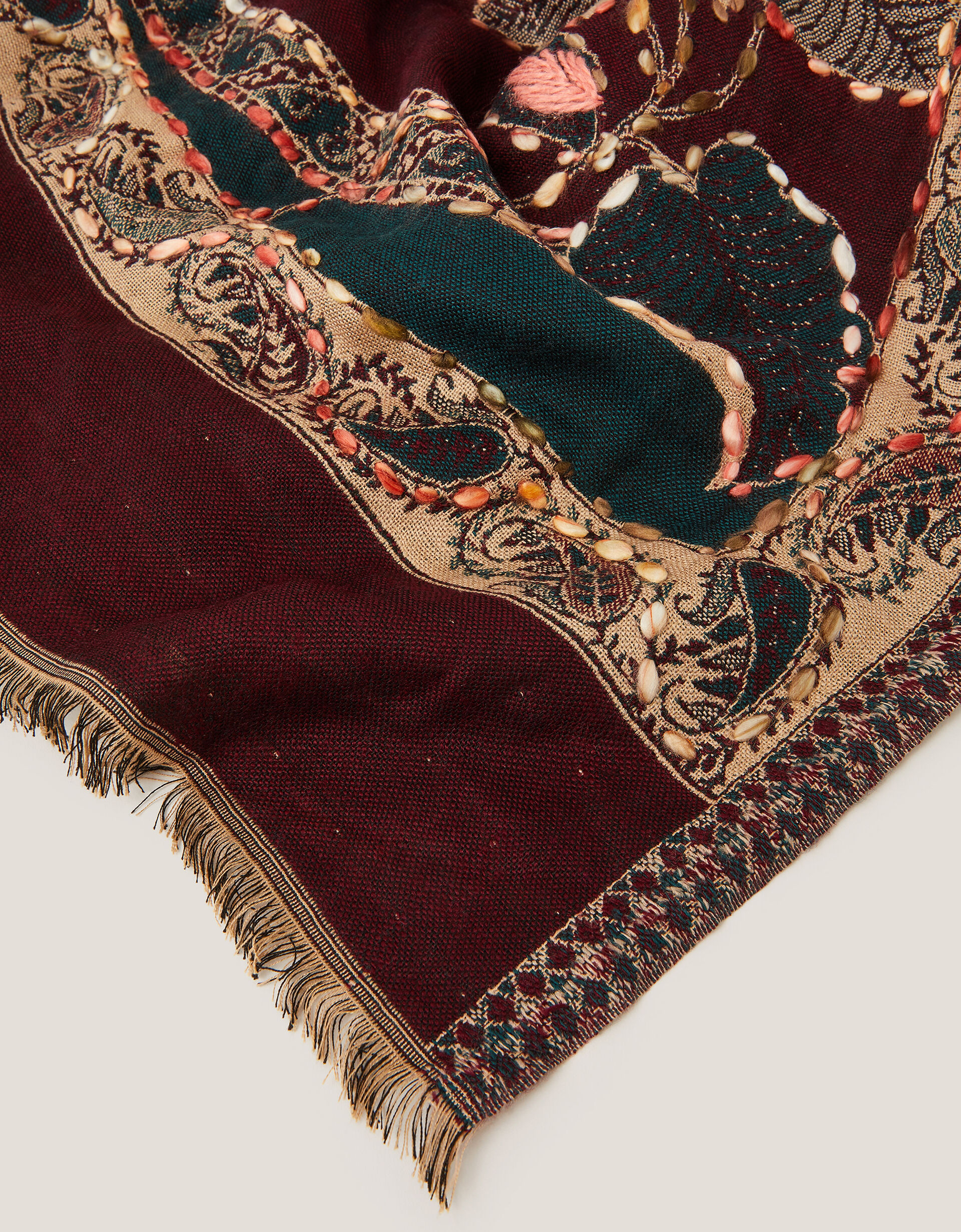 Evie Embroidered Paisley Scarf | Scarves | Monsoon UK.