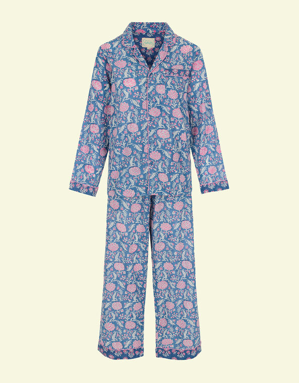 Dilli Grey Johair Pyjama Set, Blue (NAVY), large