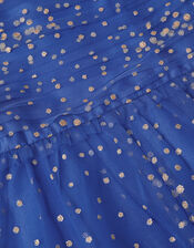 Lila Glitter Party Dress, Blue (BLUE), large