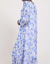 East Becca Floral Georgette Dress, Blue (BLUE), large