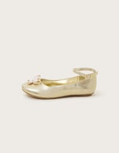 Skye Sequin Embellished Ballerina Flats, Gold (GOLD), large