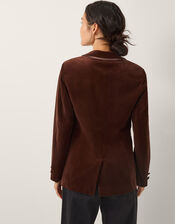 Mila Single Breasted Velvet Blazer, Copper (COPPER), large