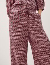 Netta Floral Print Wide Leg Trousers, Pink (PINK), large