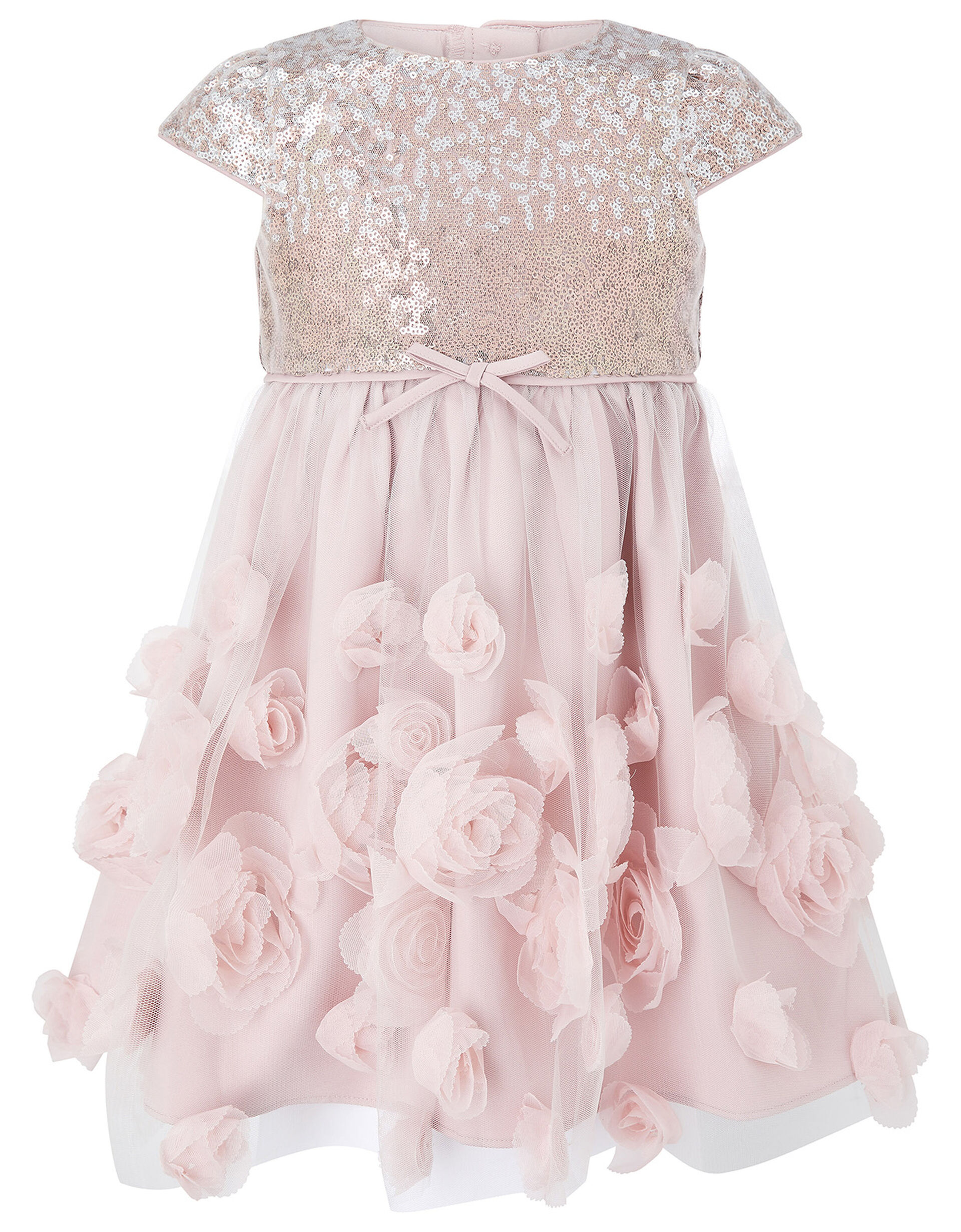 Bebe Rose Dress in Rose Print (Size 3M-5Y)