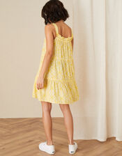 Zuri Printed Dress in LENZING™ ECOVERO™, Yellow (YELLOW), large