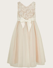 Sienna Crochet Lace Tulle Dress, Pink (PALE PINK), large