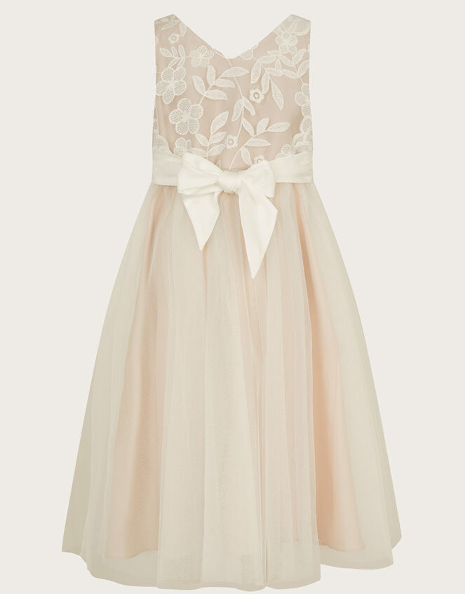Sienna Crochet Lace Tulle Dress, Pink (PALE PINK), large