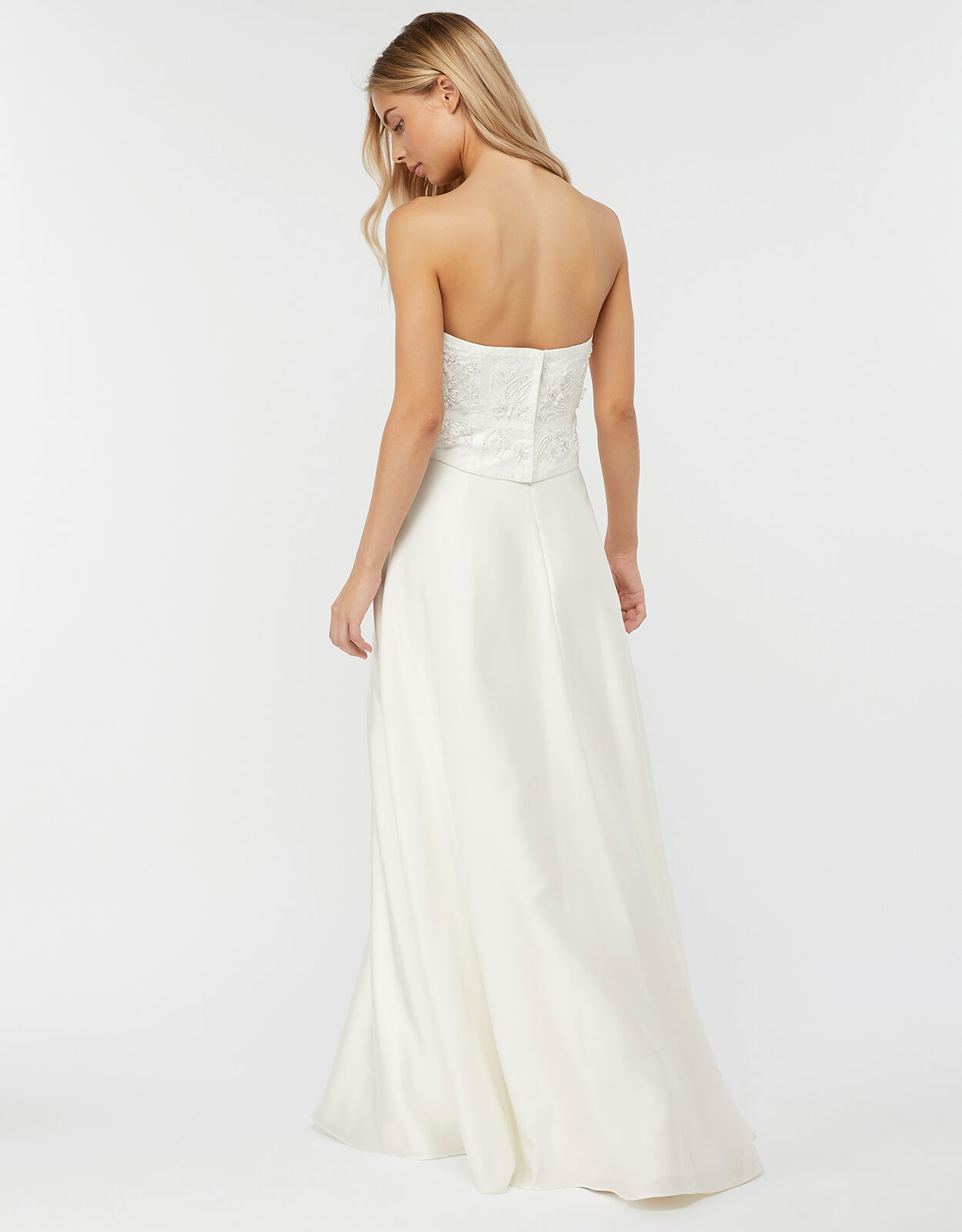 Jane Satin Bridal Maxi Skirt Ivory Skirts Monsoon UK