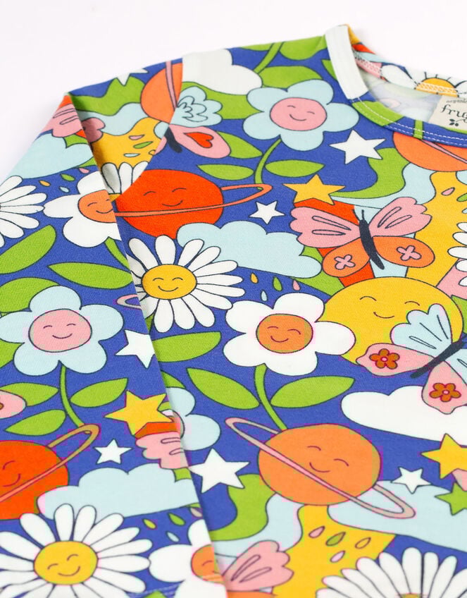 Frugi Bryher Retro Print Top, Multi (MULTI), large