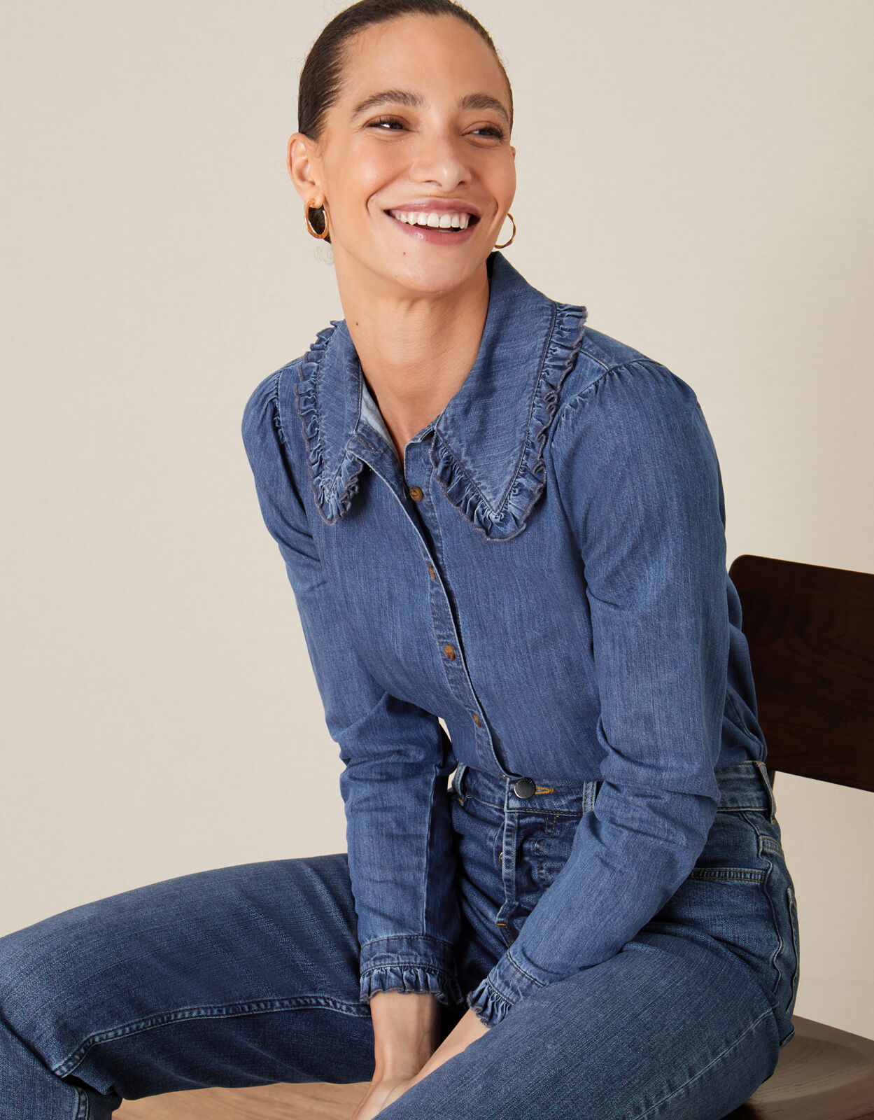 Ladies denim tops uk on sale