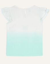 Cupcake Unicorn Ombre T-Shirt, Blue (BLUE), large